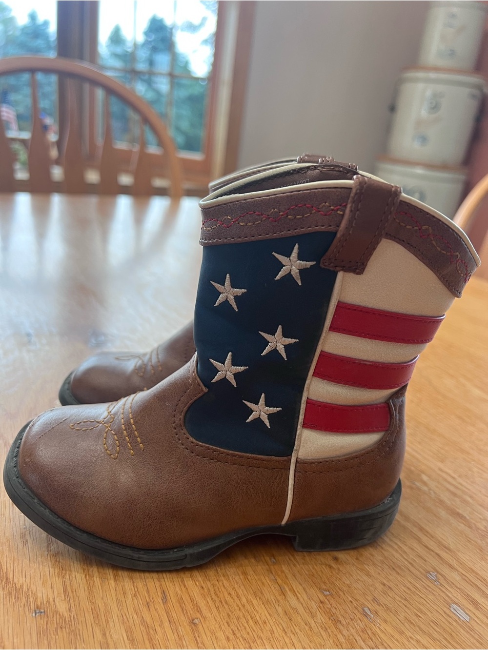 Wonder Nation kids pull on cowboy boots size 9